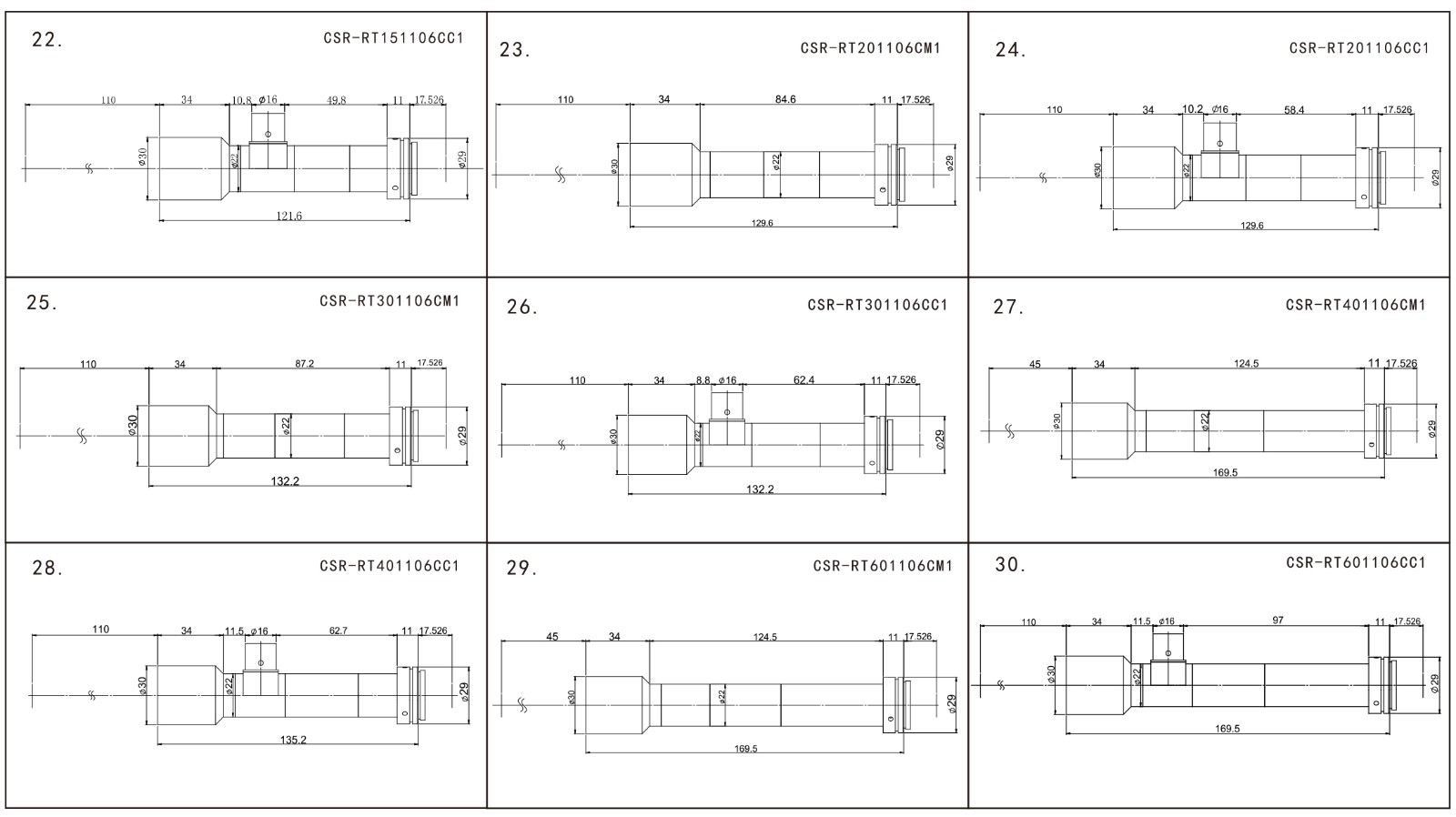遠心鏡頭尺寸圖片 遠心鏡頭尺寸圖片